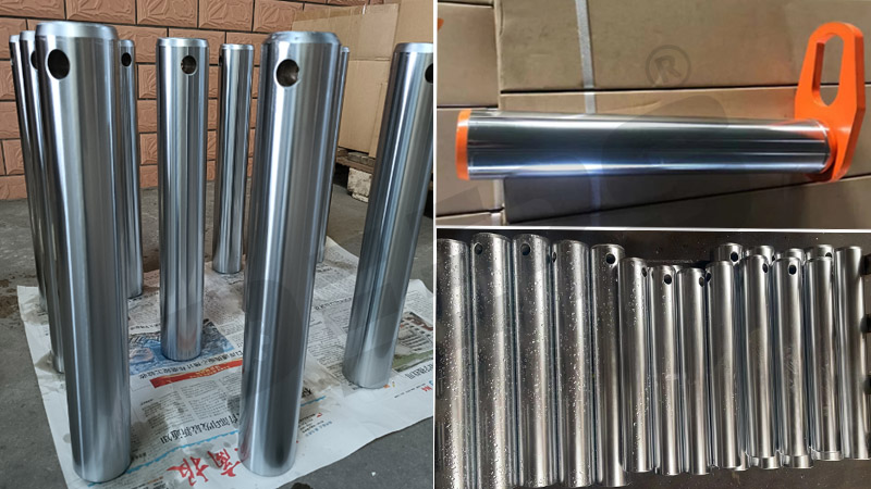 Harden chrome excavator bucket pins